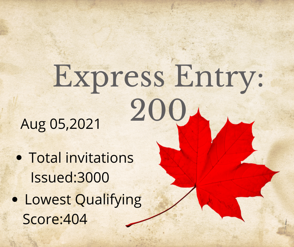 The latest Express Entry Draw took place on August 5, 2021